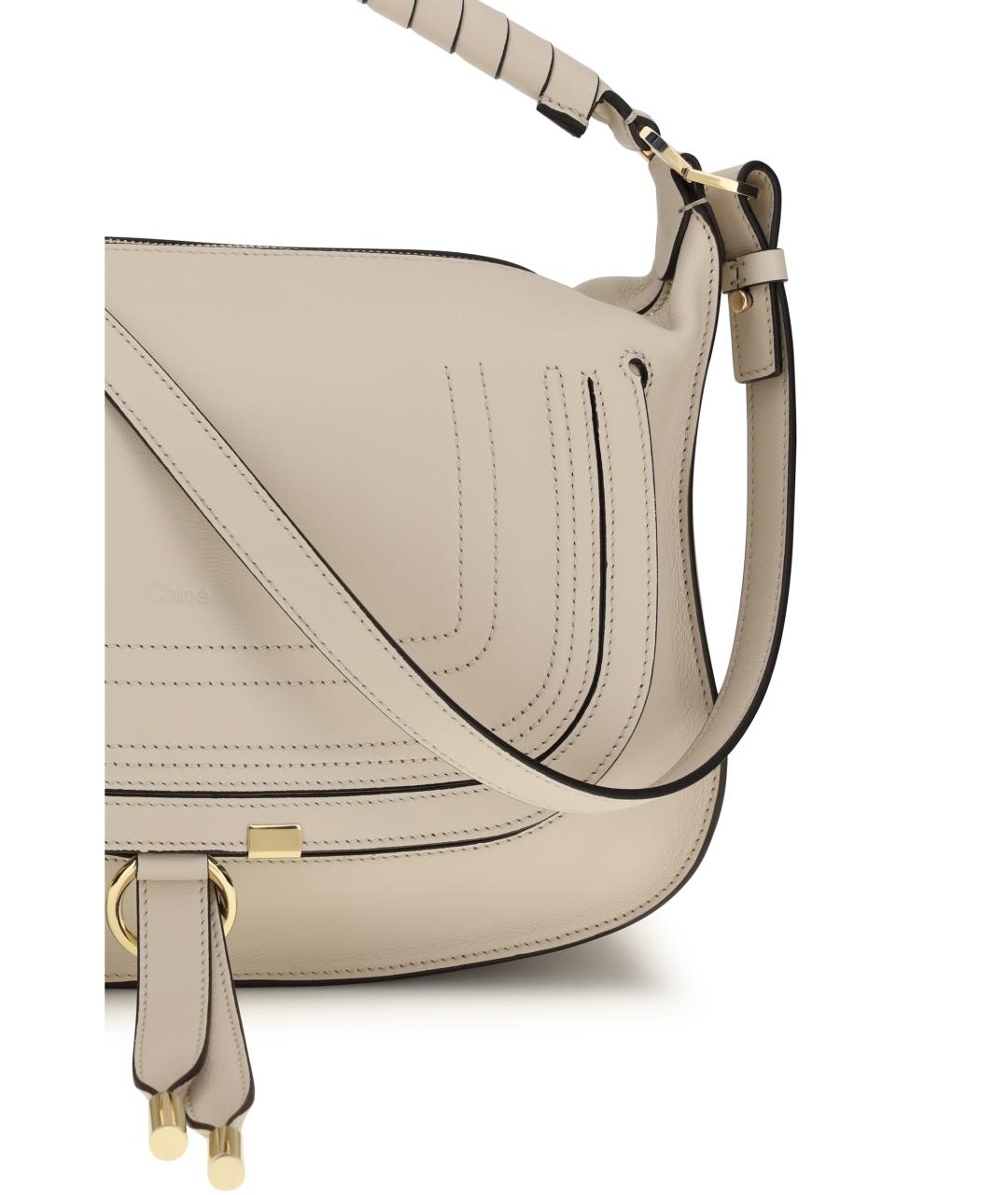 CHLOE Бежевая кожаная сумка через плечо, фото 4