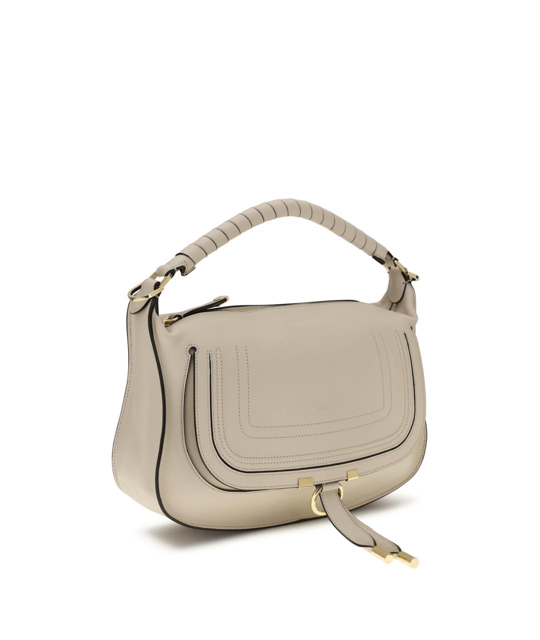 CHLOE Бежевая кожаная сумка через плечо, фото 2