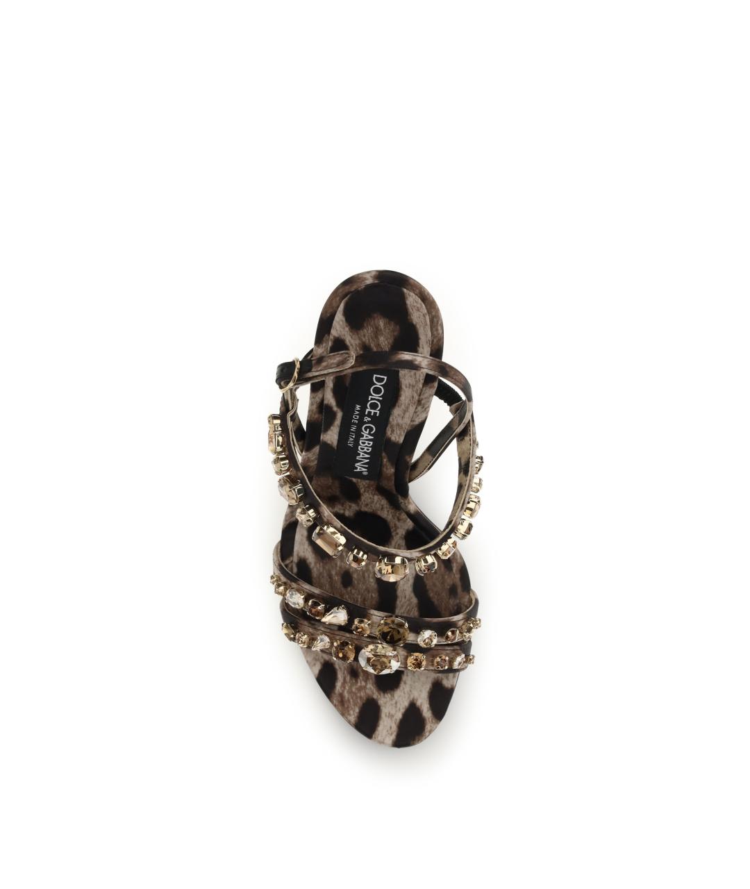 DOLCE&GABBANA Мульти текстильные босоножки, фото 4