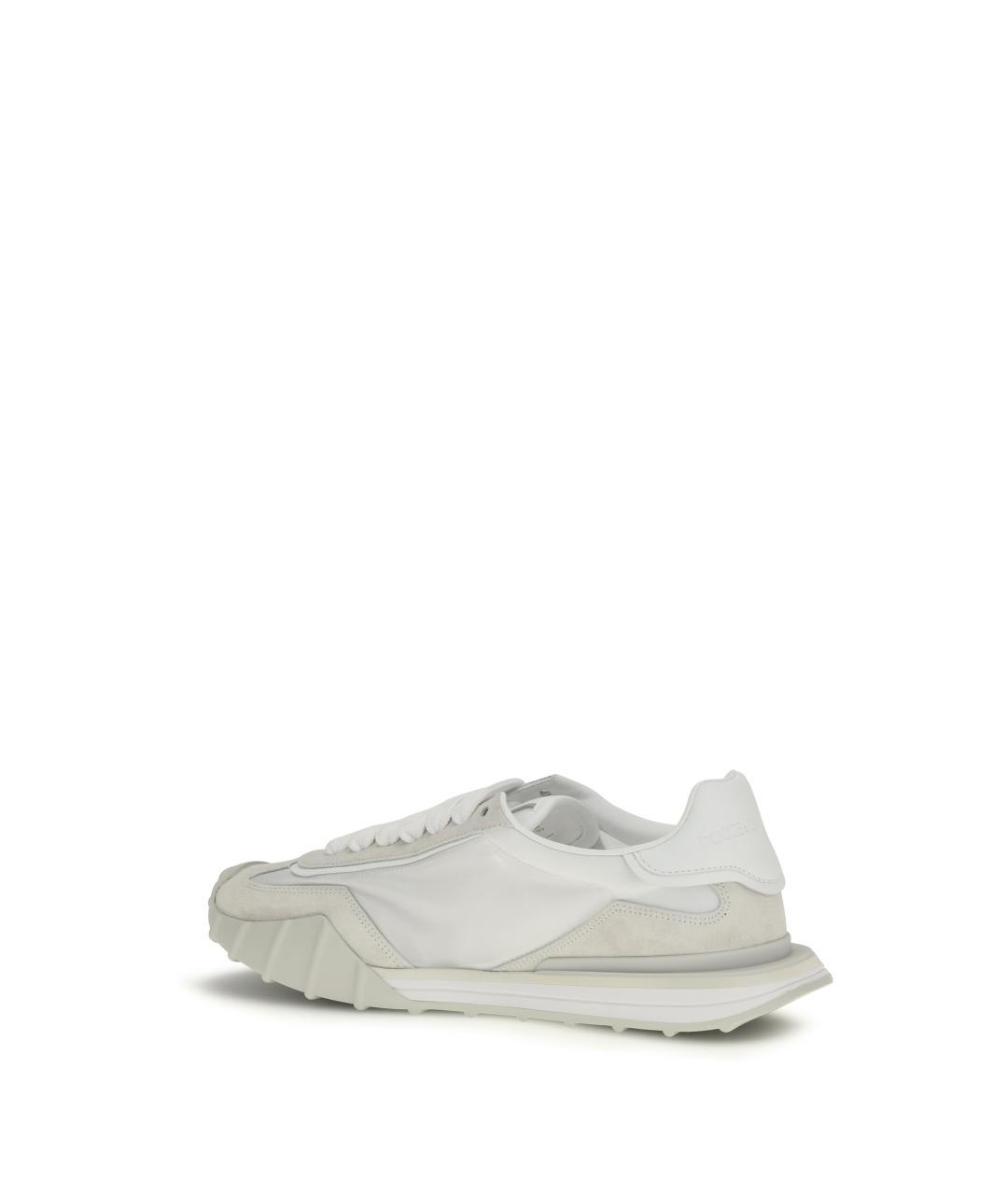 DOLCE&GABBANA Бежевые кожаные низкие кроссовки / кеды, фото 3