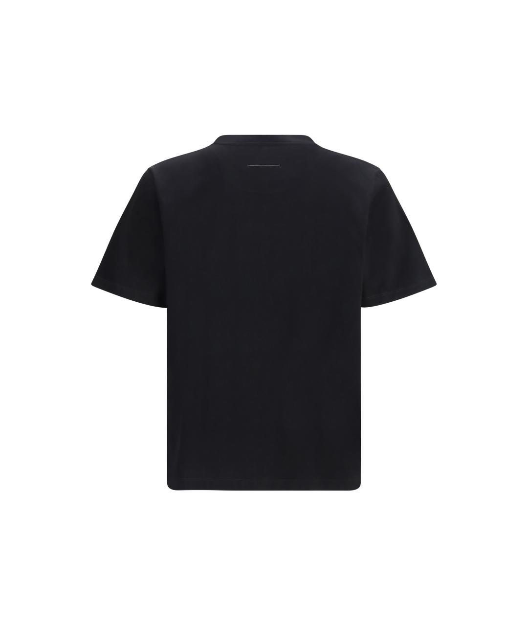MM6 MAISON MARGIELA Черная хлопковая футболка, фото 2