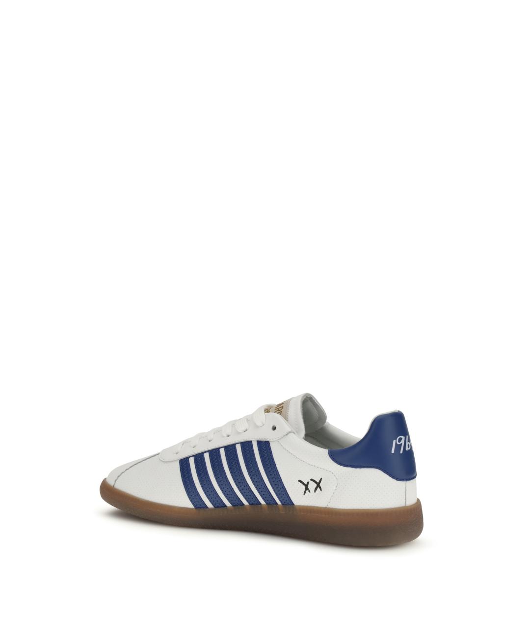 DSQUARED2 Белые кожаные низкие кроссовки / кеды, фото 3