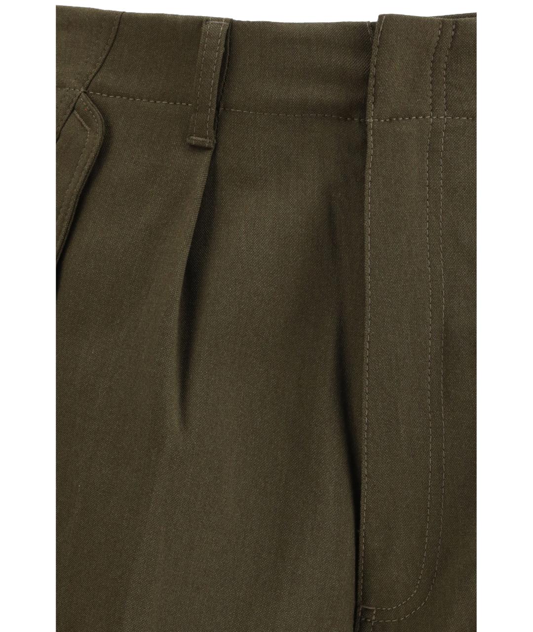 TOM FORD Хаки шерстяные повседневные брюки, фото 3