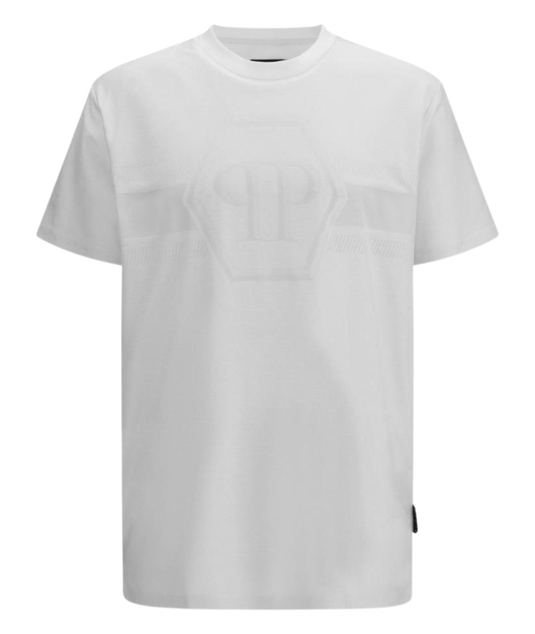 PHILIPP PLEIN Белая хлопковая футболка, фото 1