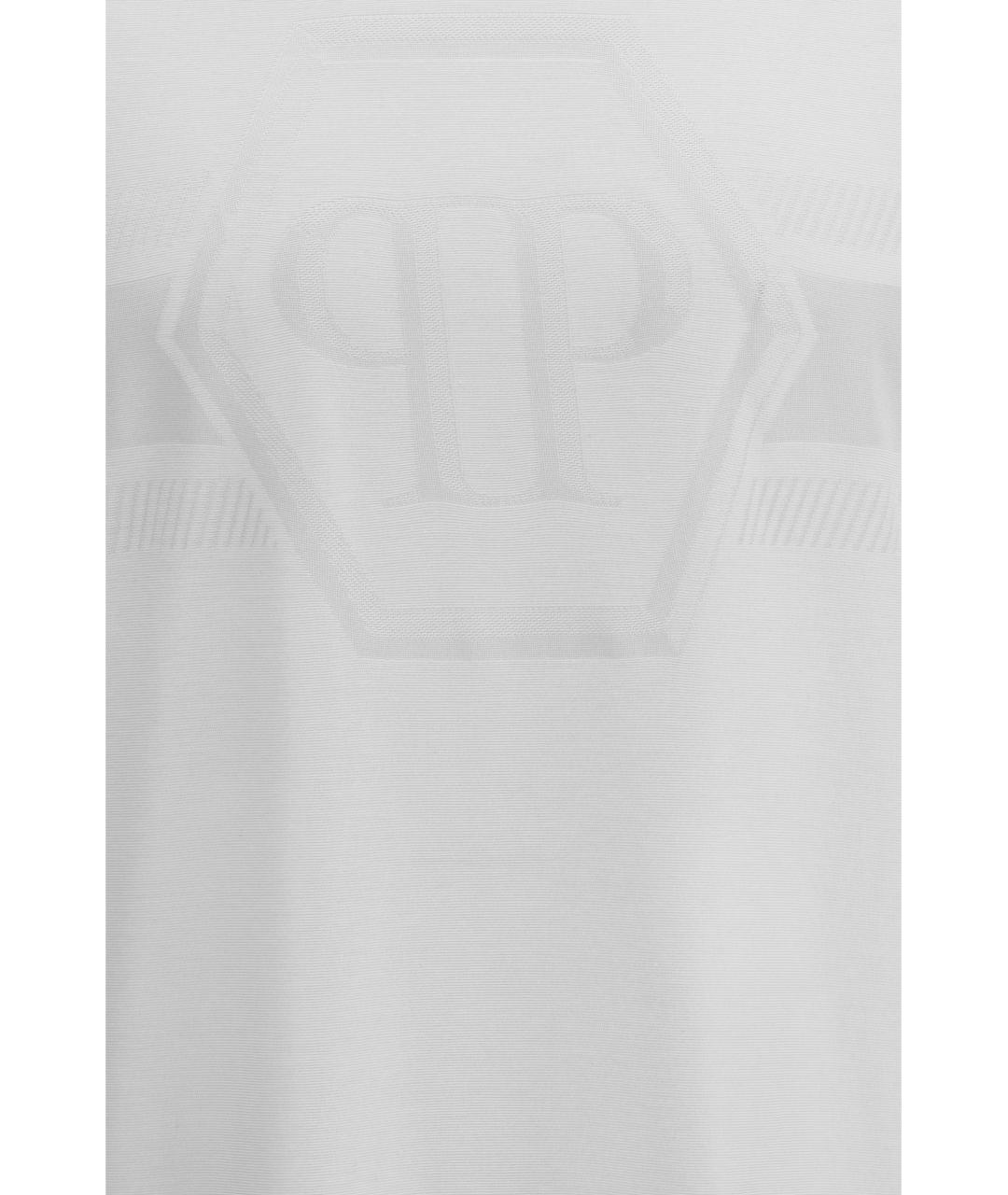 PHILIPP PLEIN Белая хлопковая футболка, фото 3