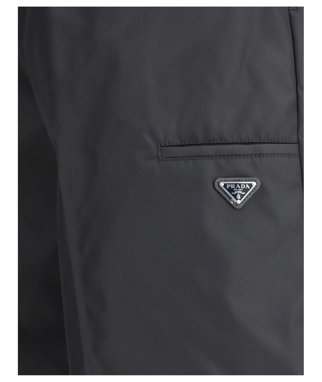 PRADA Черные полиамидовые шорты, фото 3