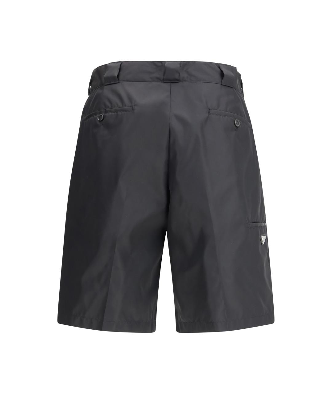 PRADA Черные полиамидовые шорты, фото 2