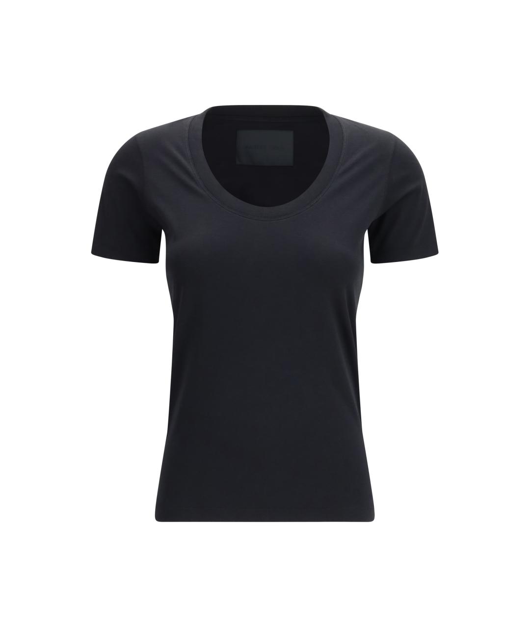 PHOEBE PHILO Черная хлопковая футболка, фото 1