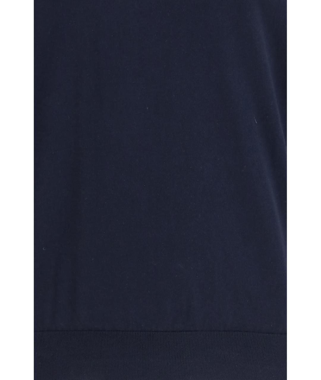 ZEGNA Темно-синяя хлопковая футболка, фото 3