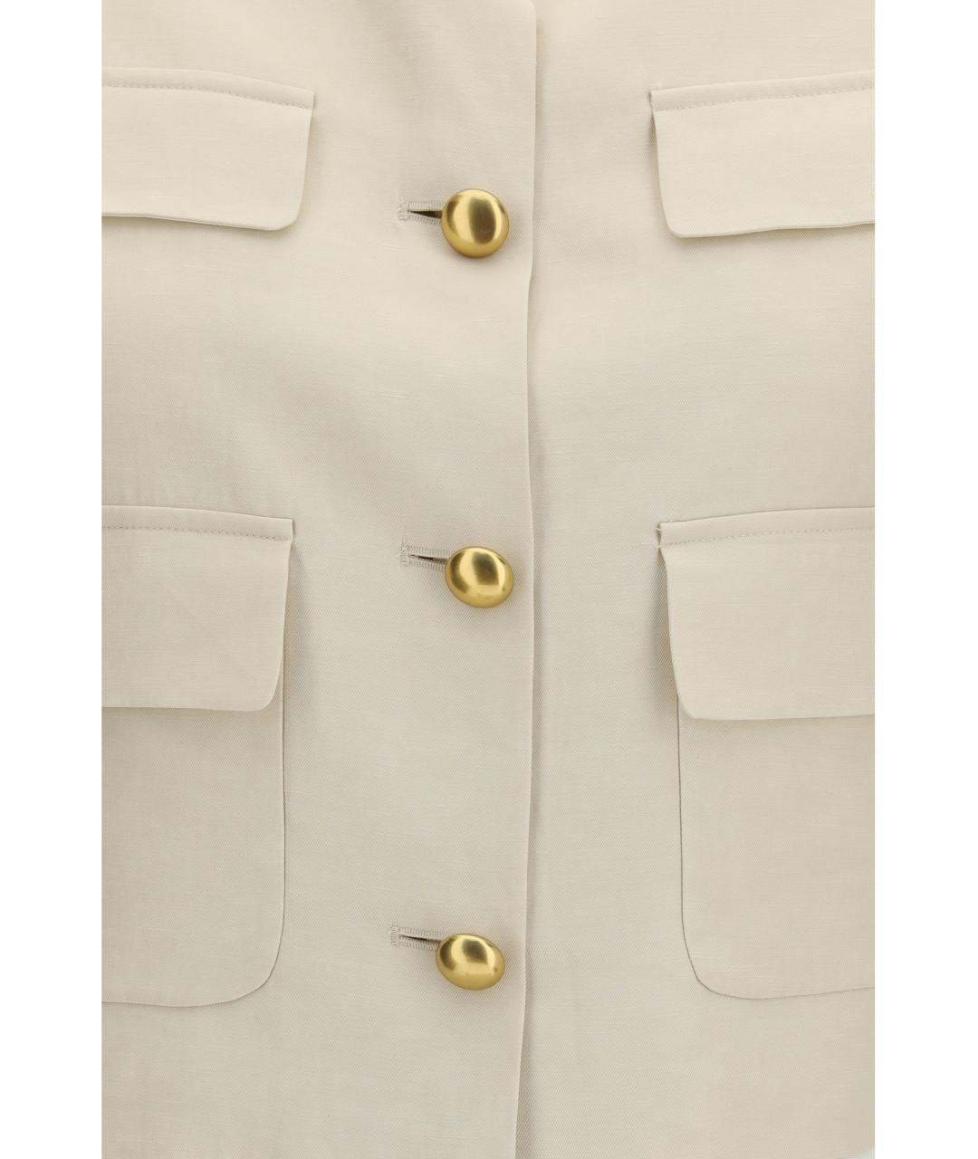 P.A.R.O.S.H. Бежевый шерстяной жилет, фото 3