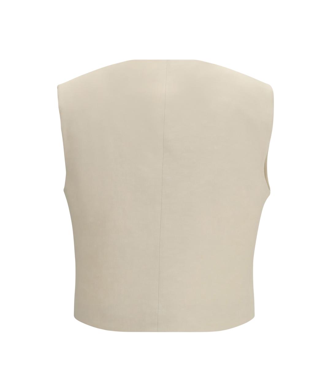 P.A.R.O.S.H. Бежевый шерстяной жилет, фото 2