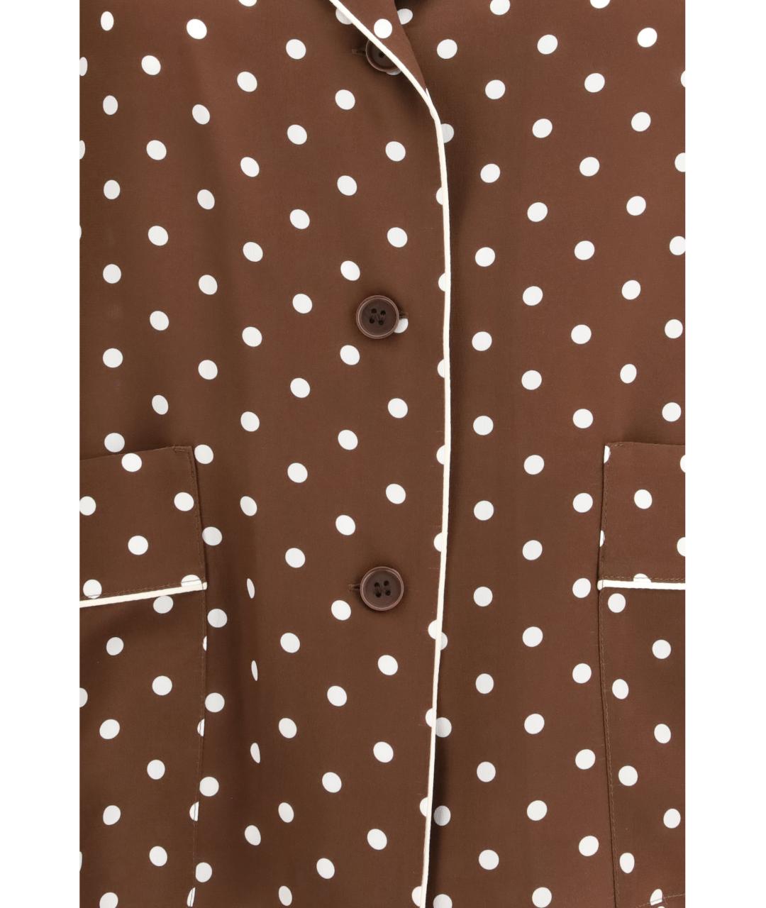 P.A.R.O.S.H. Коричневая шелковая рубашка, фото 3