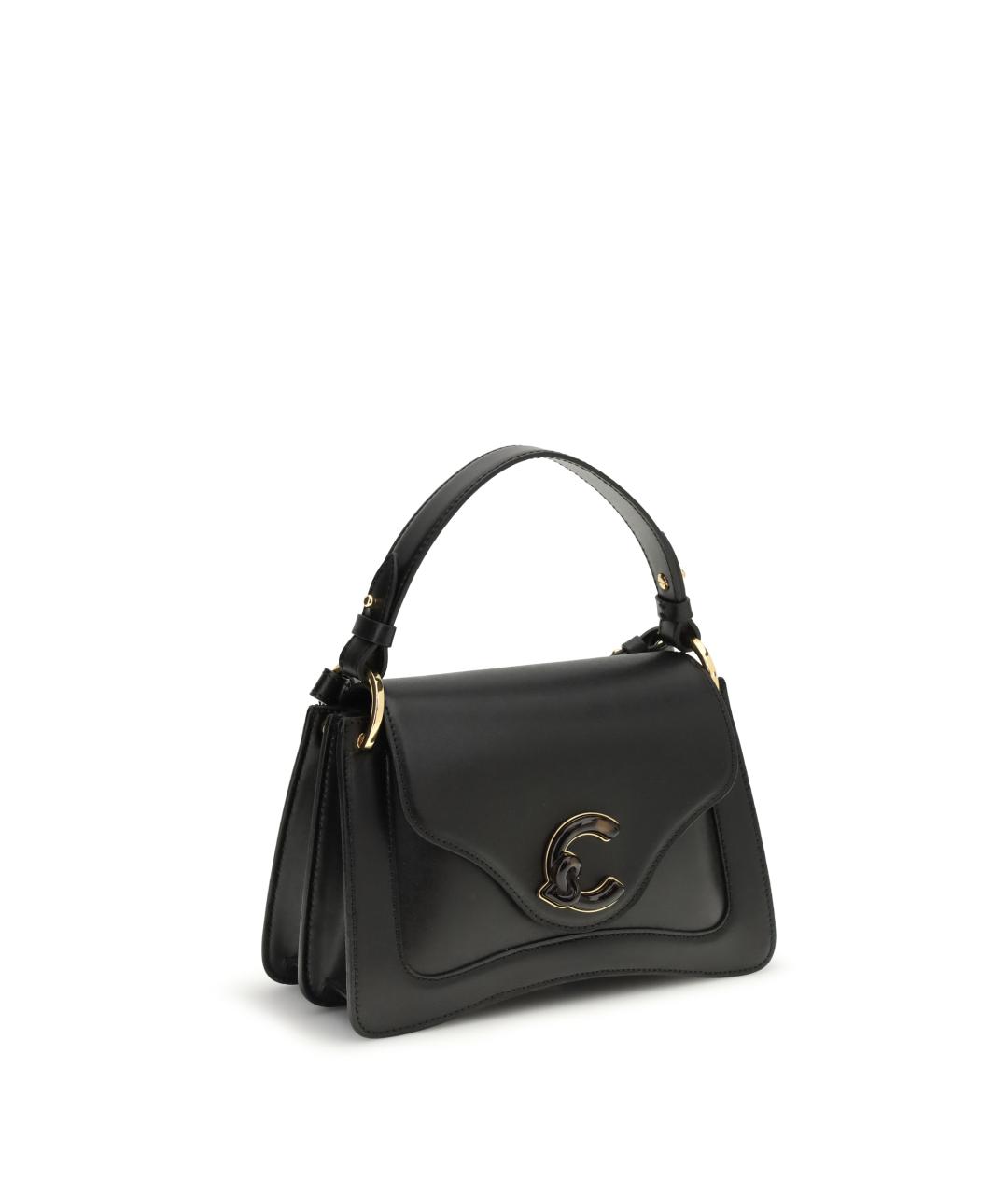 COCCINELLE Черная кожаная сумка с короткими ручками, фото 2
