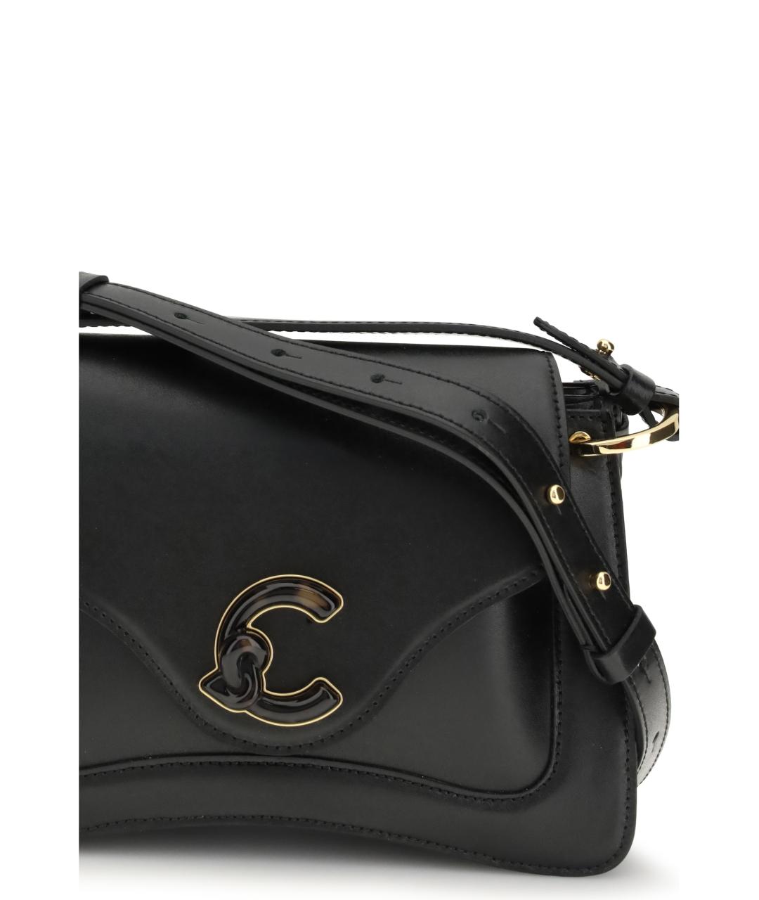 COCCINELLE Черная кожаная сумка с короткими ручками, фото 4