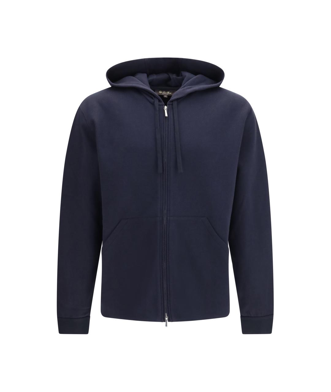 LORO PIANA Темно-синяя хлопковая куртка, фото 1