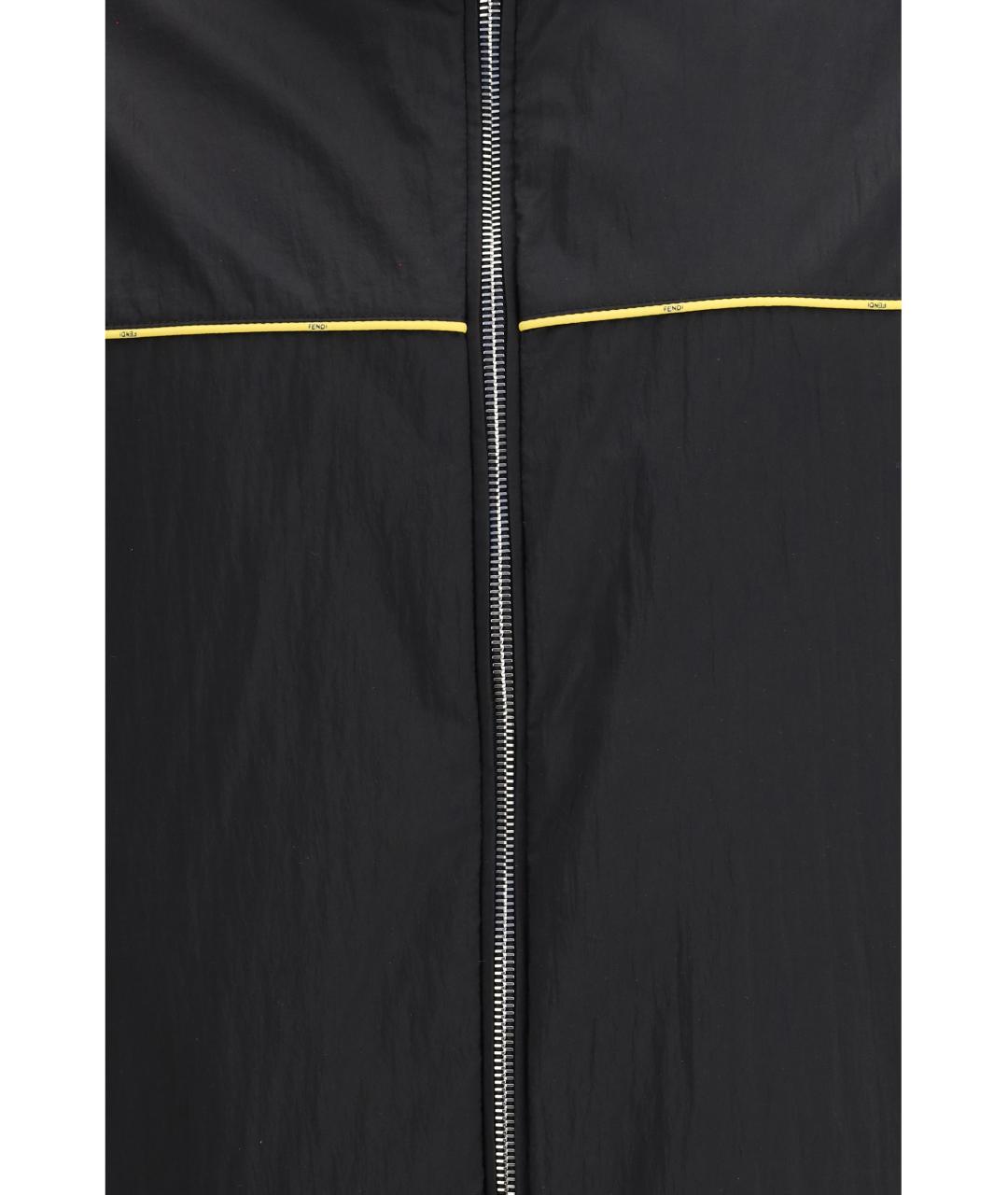 FENDI Черная полиамидовая куртка, фото 5