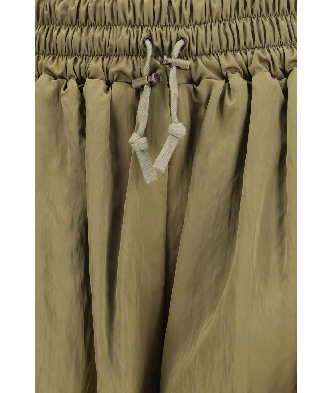 BALMAIN Зеленые вискозные шорты, фото 3