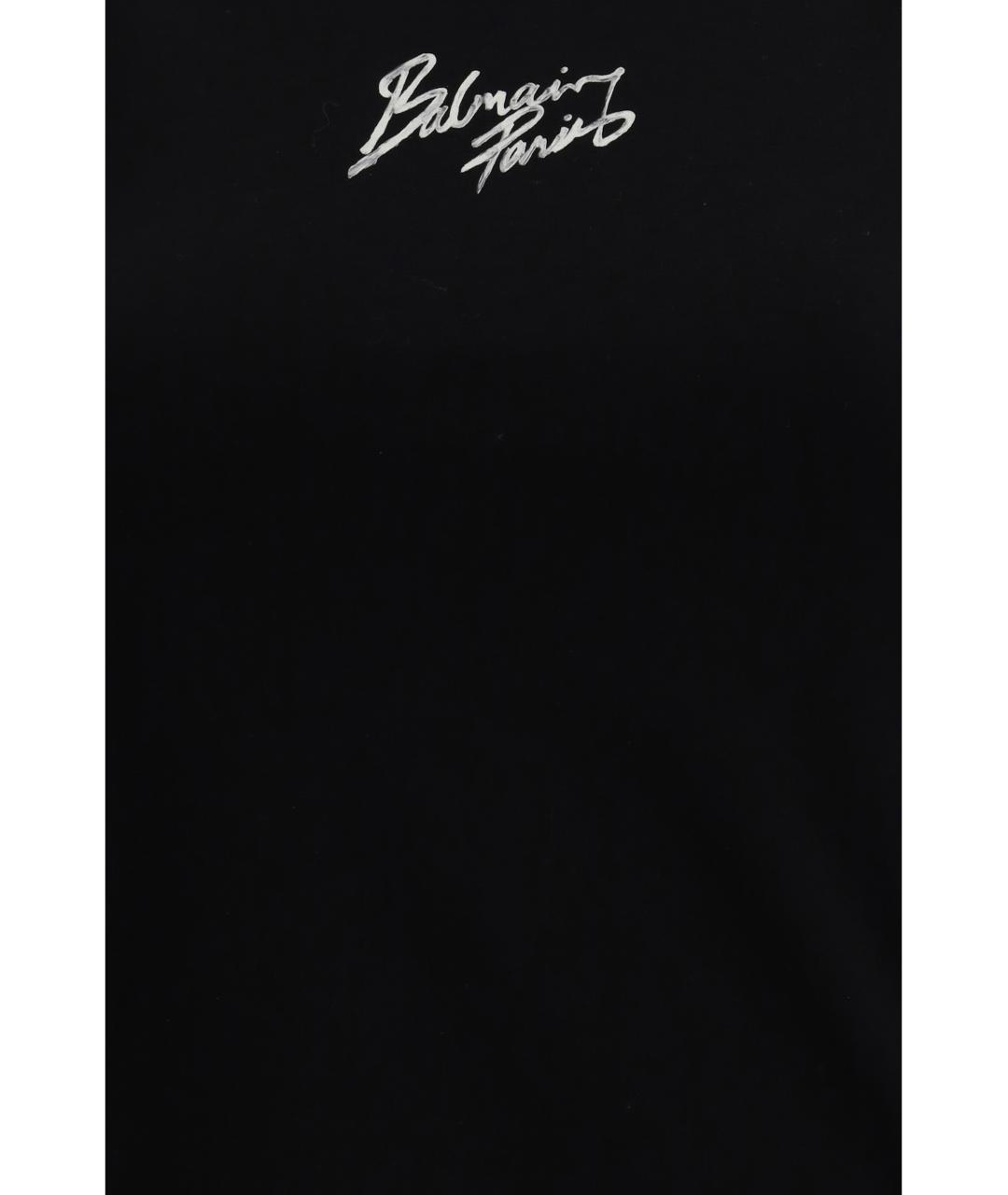 BALMAIN Черная хлопковая майка, фото 3