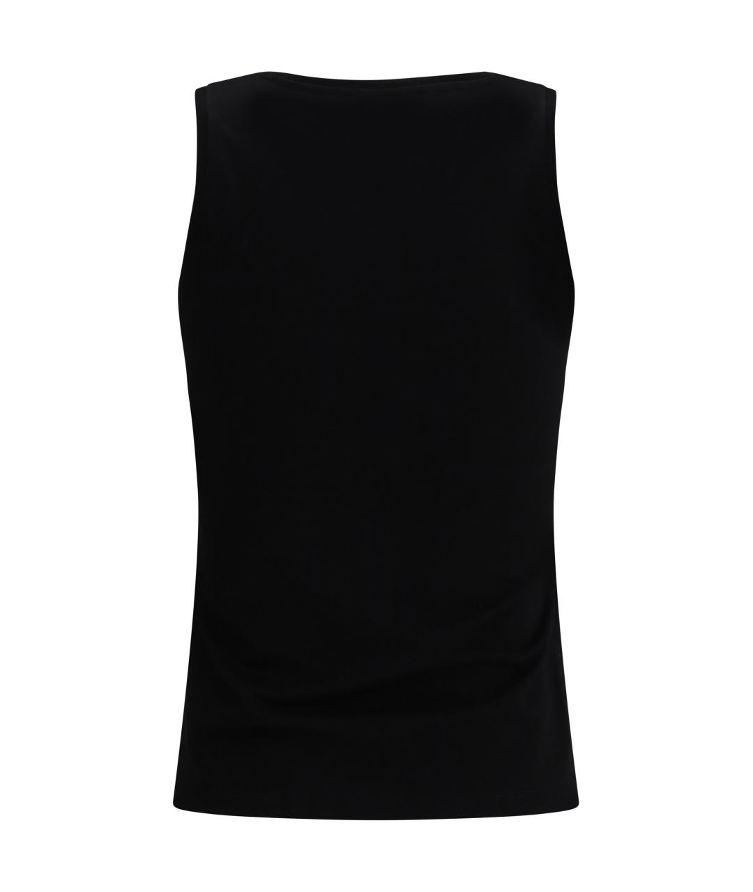 BALMAIN Черная хлопковая майка, фото 2