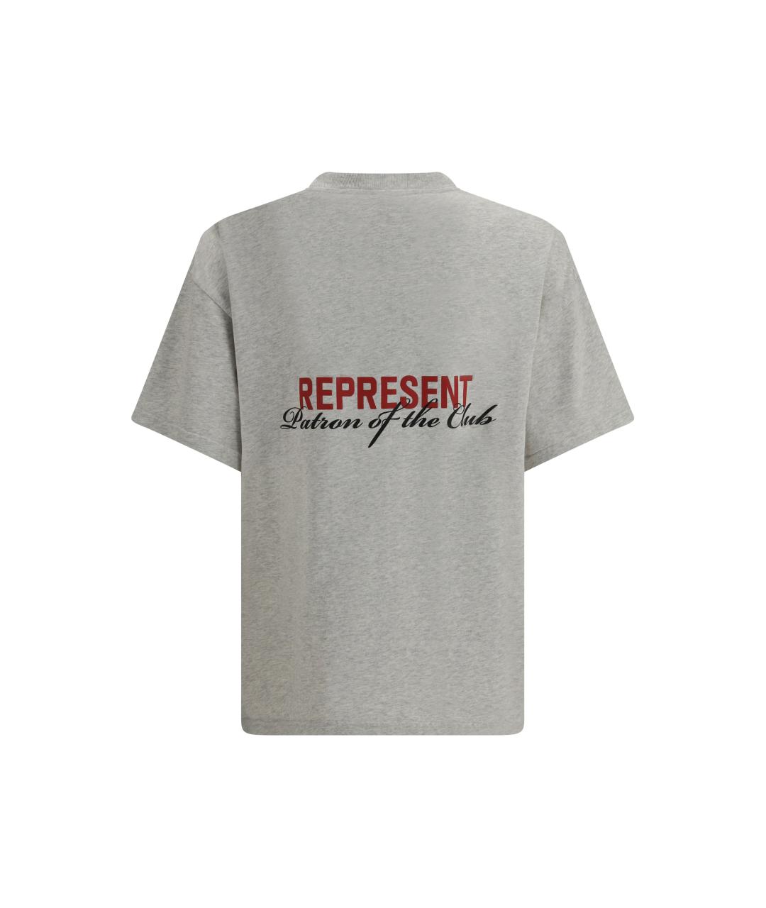 REPRESENT Серая хлопковая футболка, фото 2