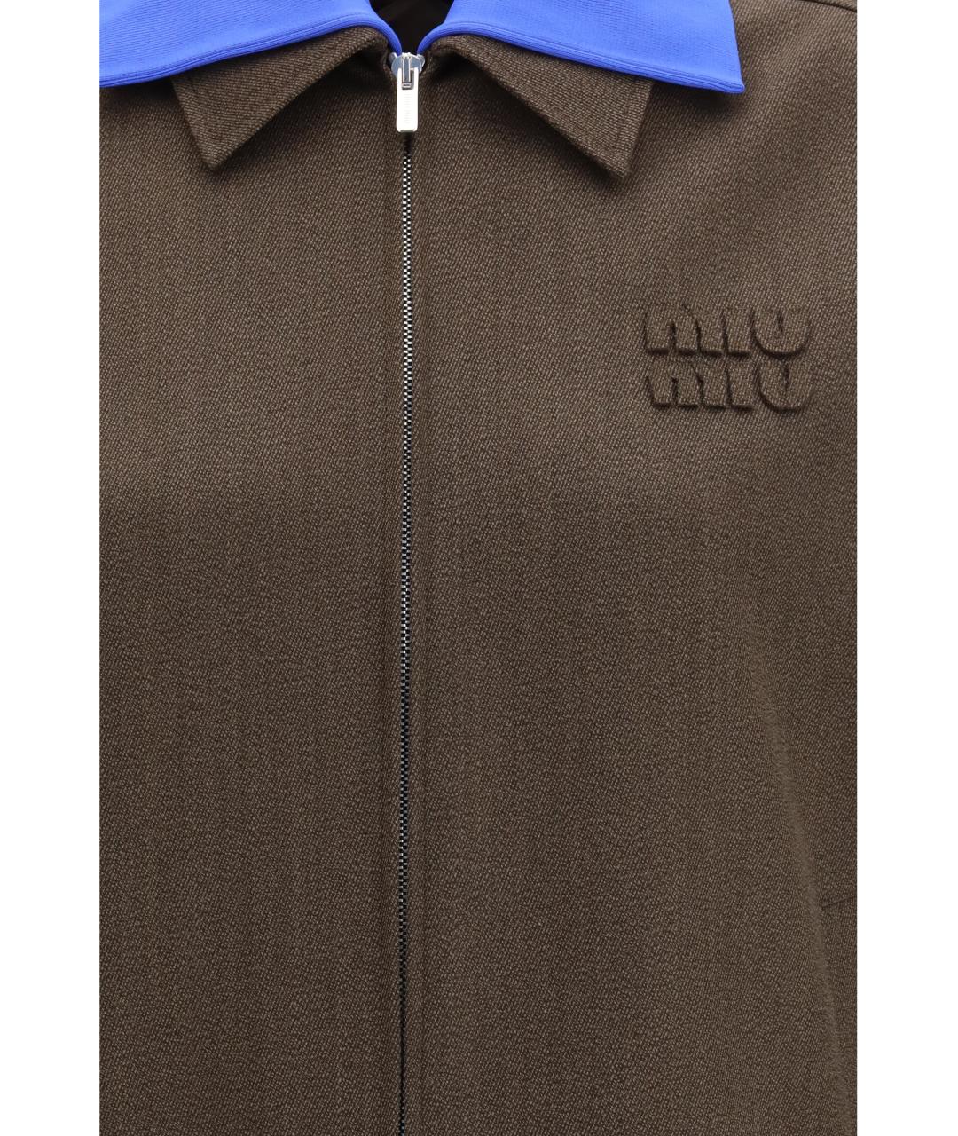 MIU MIU Коричневая шерстяная куртка, фото 3