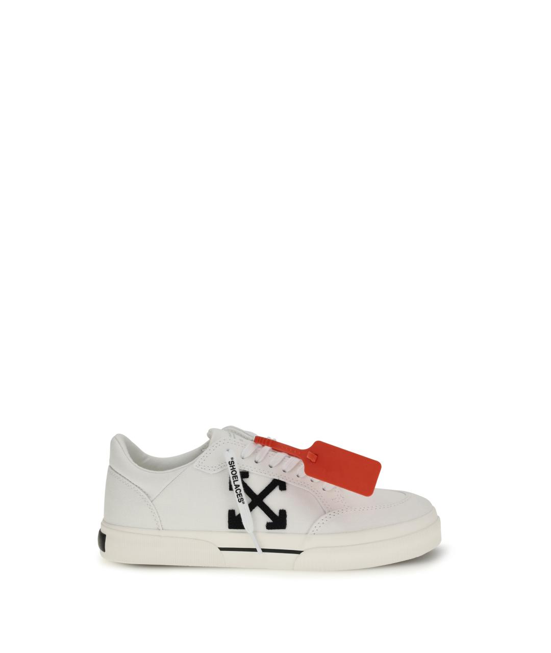 OFF-WHITE Белые кожаные низкие кроссовки / кеды, фото 5