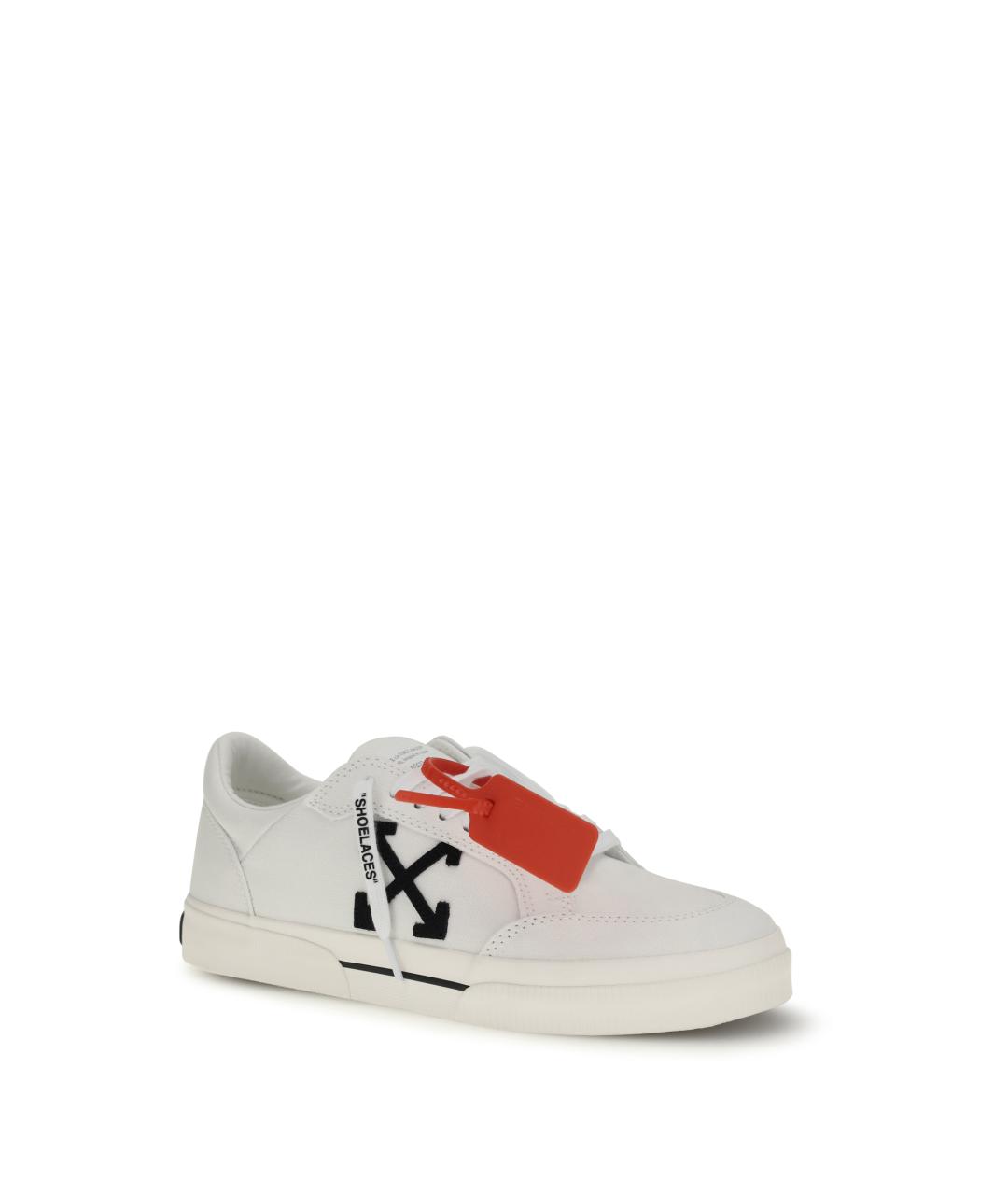 OFF-WHITE Белые кожаные низкие кроссовки / кеды, фото 2