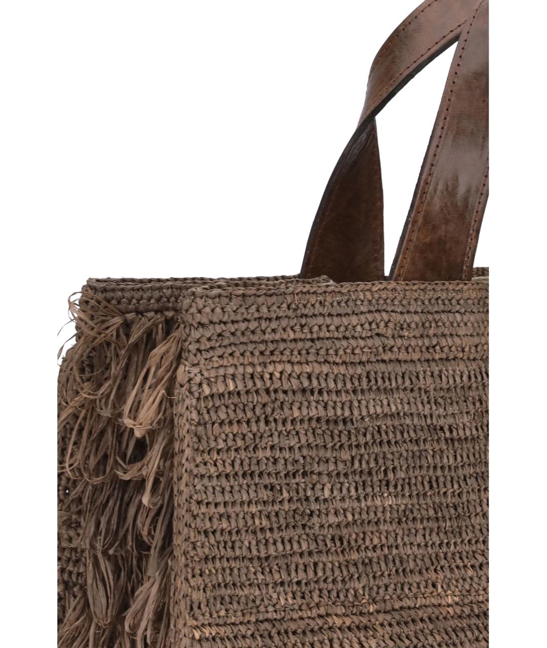 IBELIV Коричневая пелетеная сумка тоут, фото 4