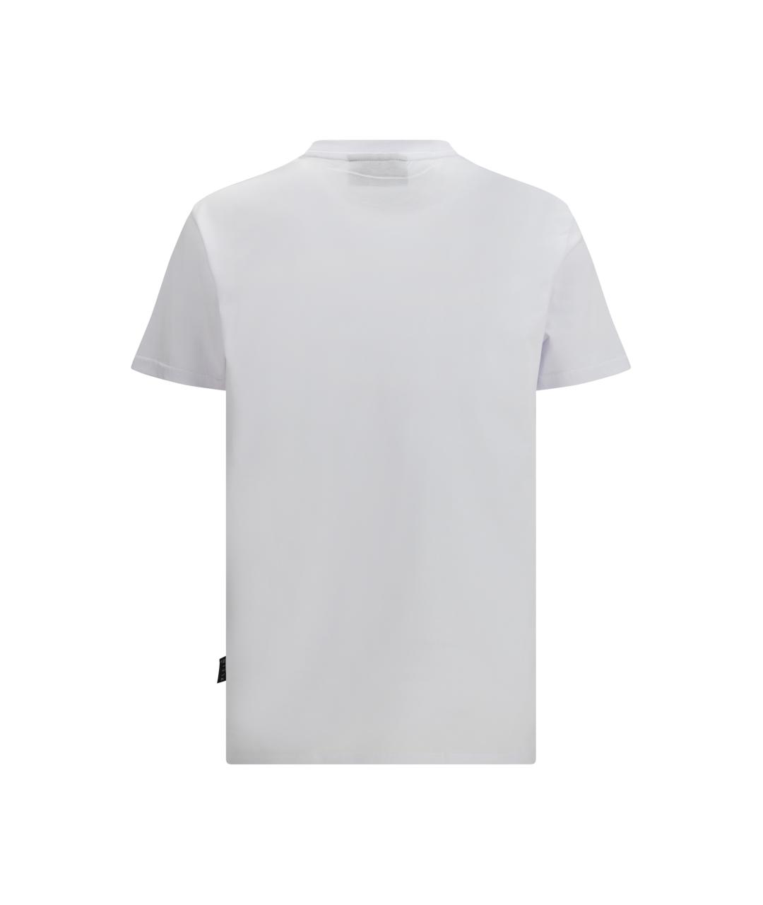 PHILIPP PLEIN Белая хлопковая футболка, фото 2