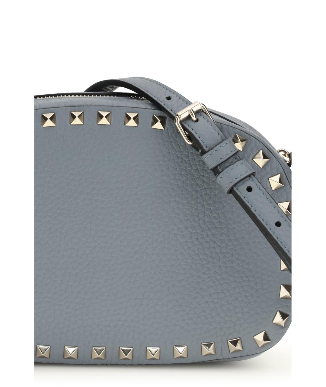 VALENTINO Голубая кожаная сумка через плечо, фото 4