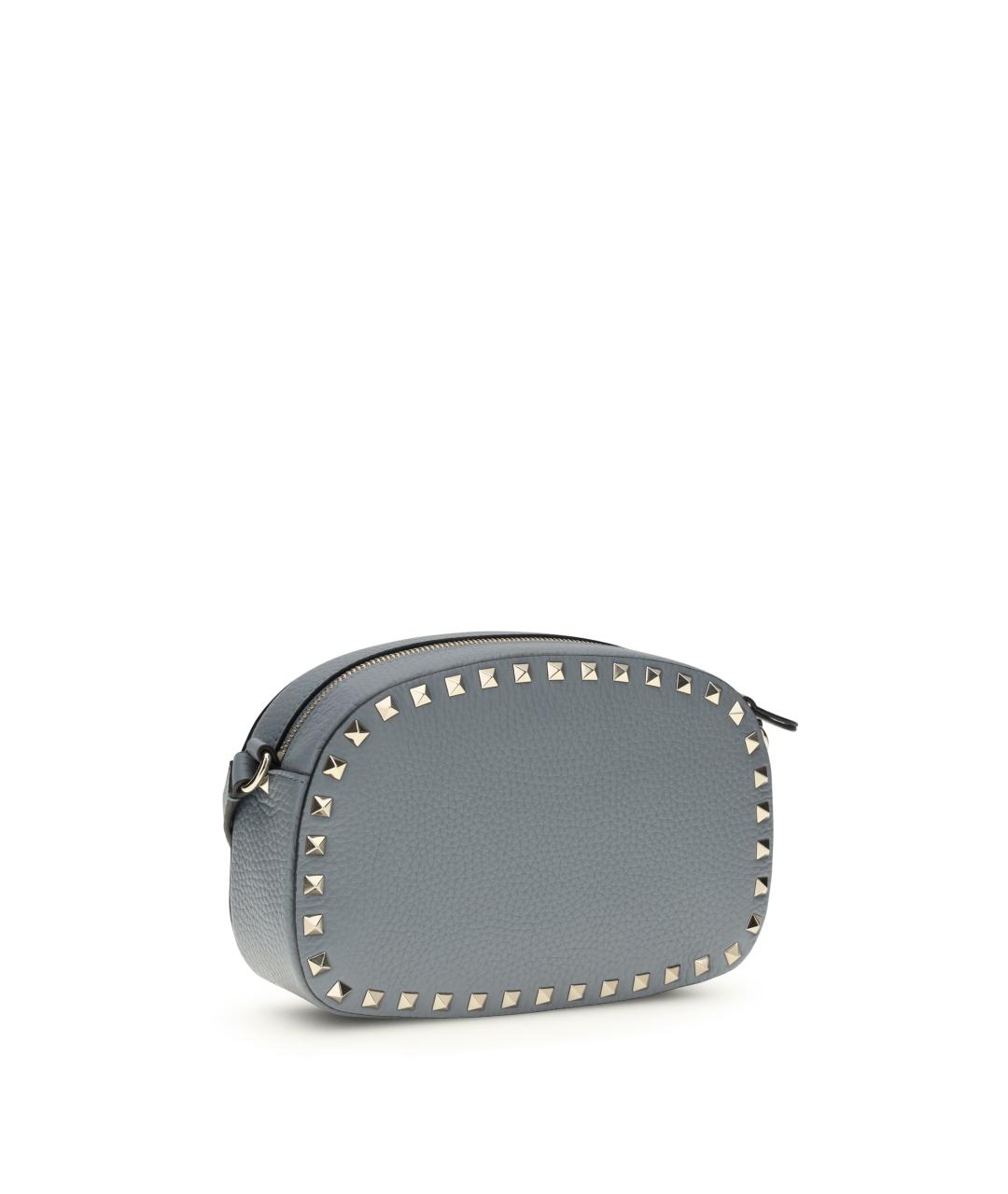 VALENTINO Голубая кожаная сумка через плечо, фото 3