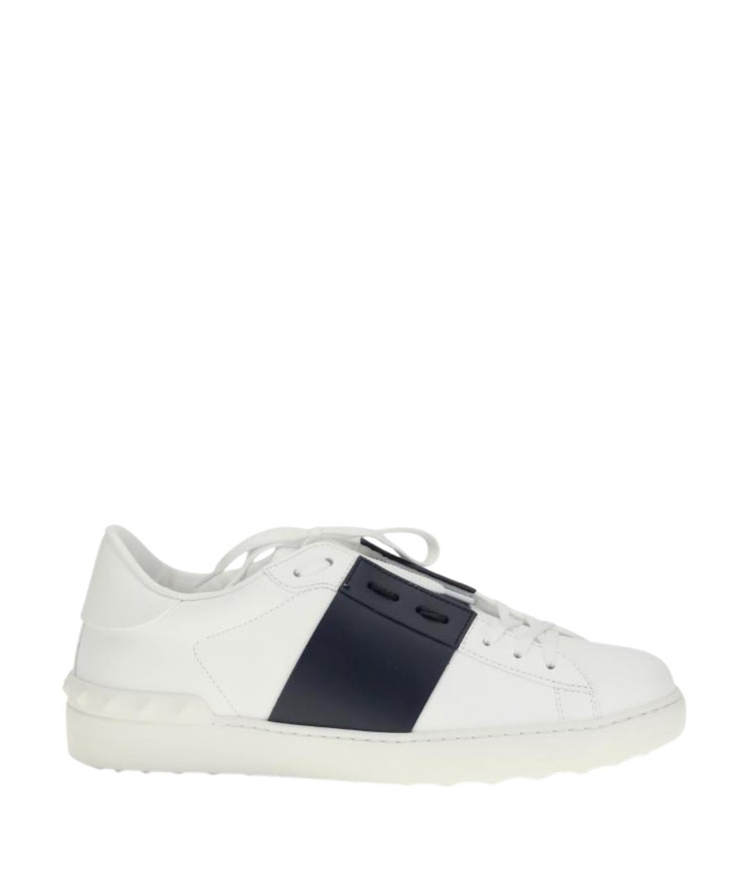 VALENTINO Белые кожаные низкие кроссовки / кеды, фото 1