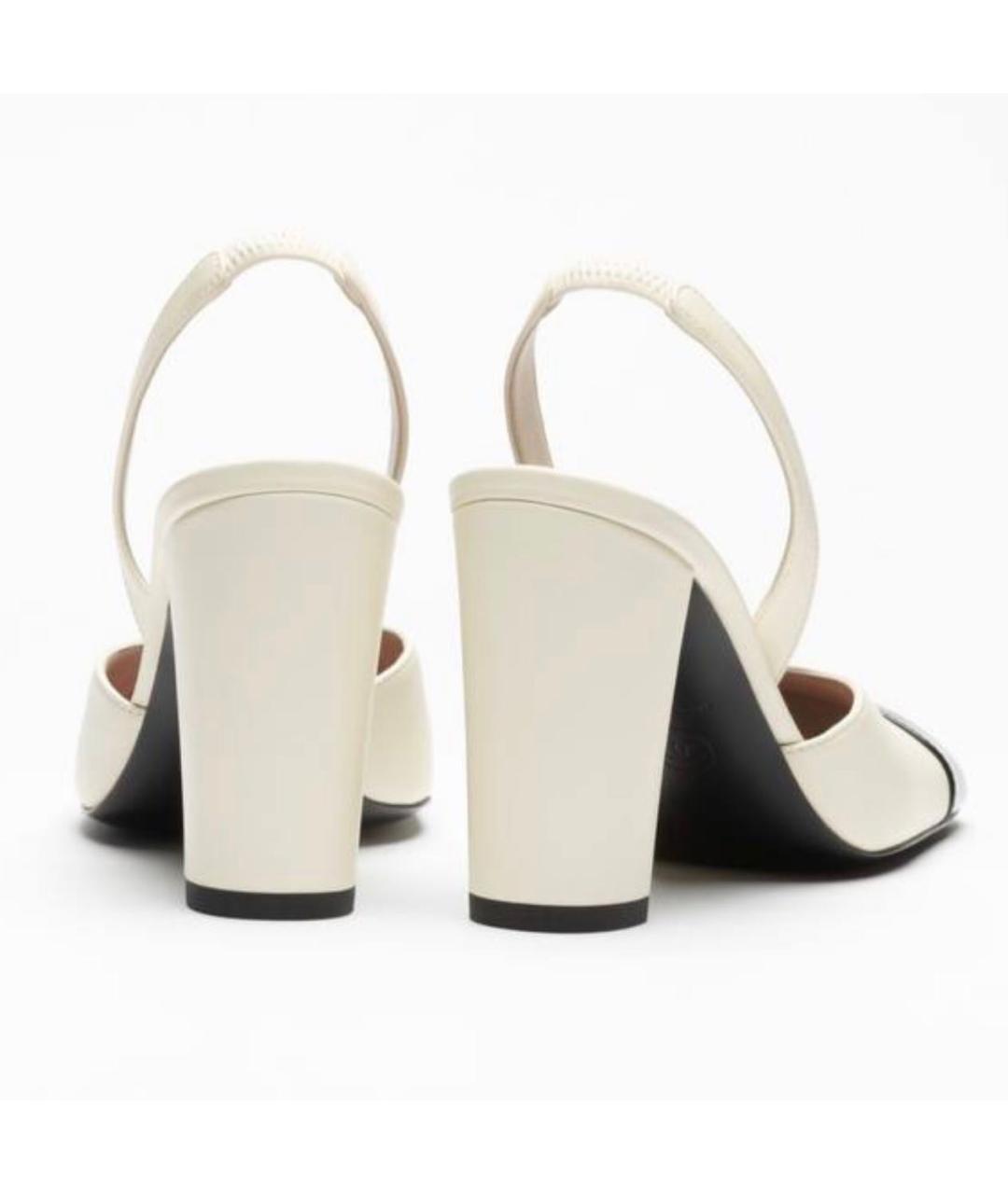 CHANEL Белые кожаные туфли, фото 3