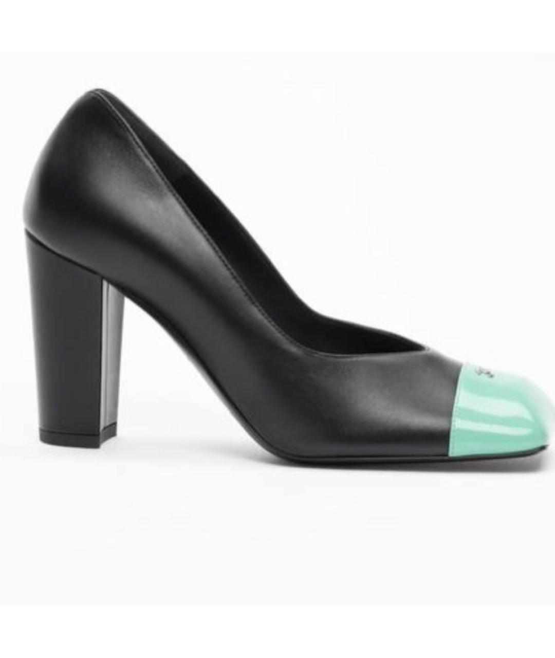 CHANEL Черные кожаные туфли, фото 3