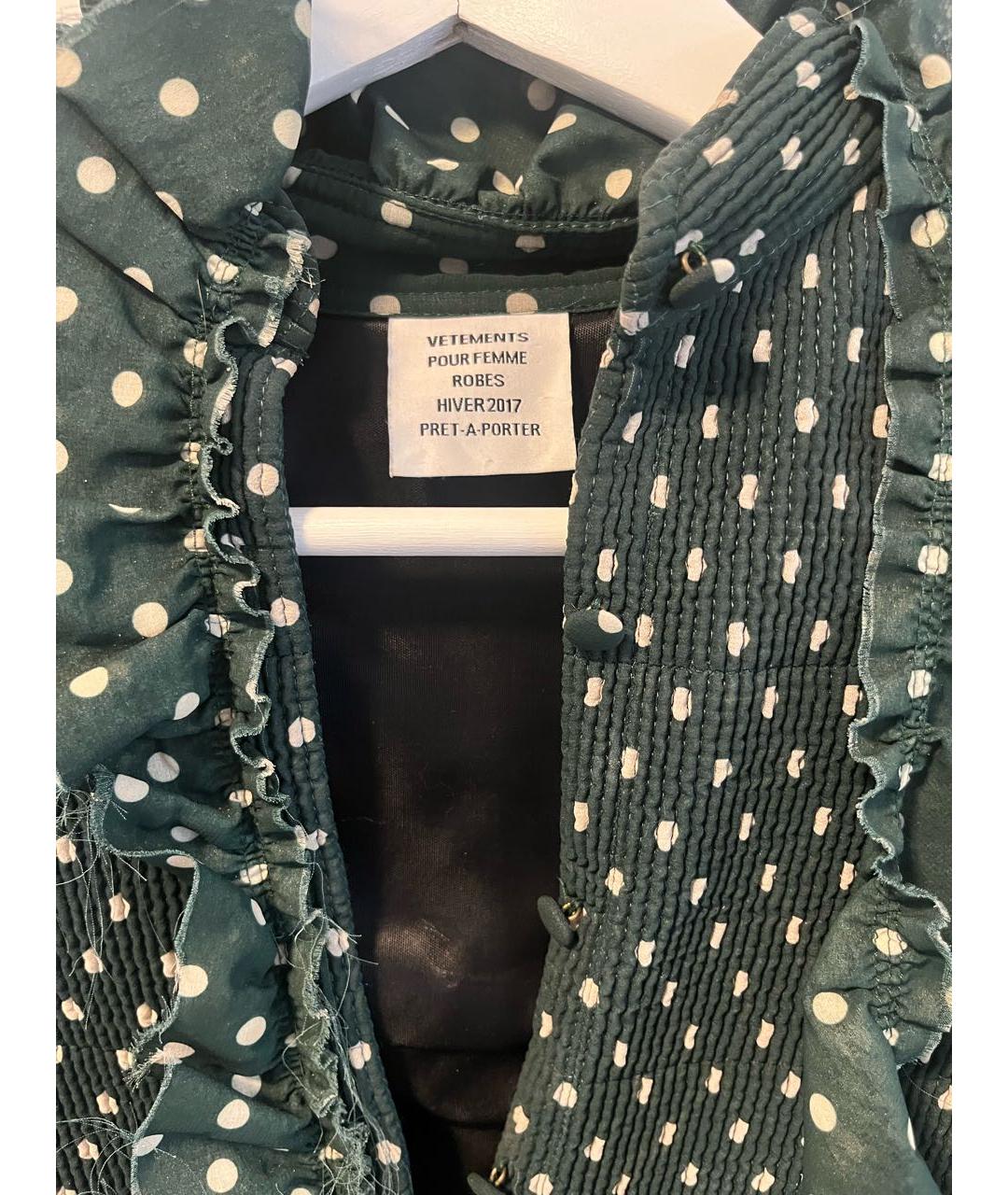 VETEMENTS Зеленые полиэстеровое вечернее платье, фото 4