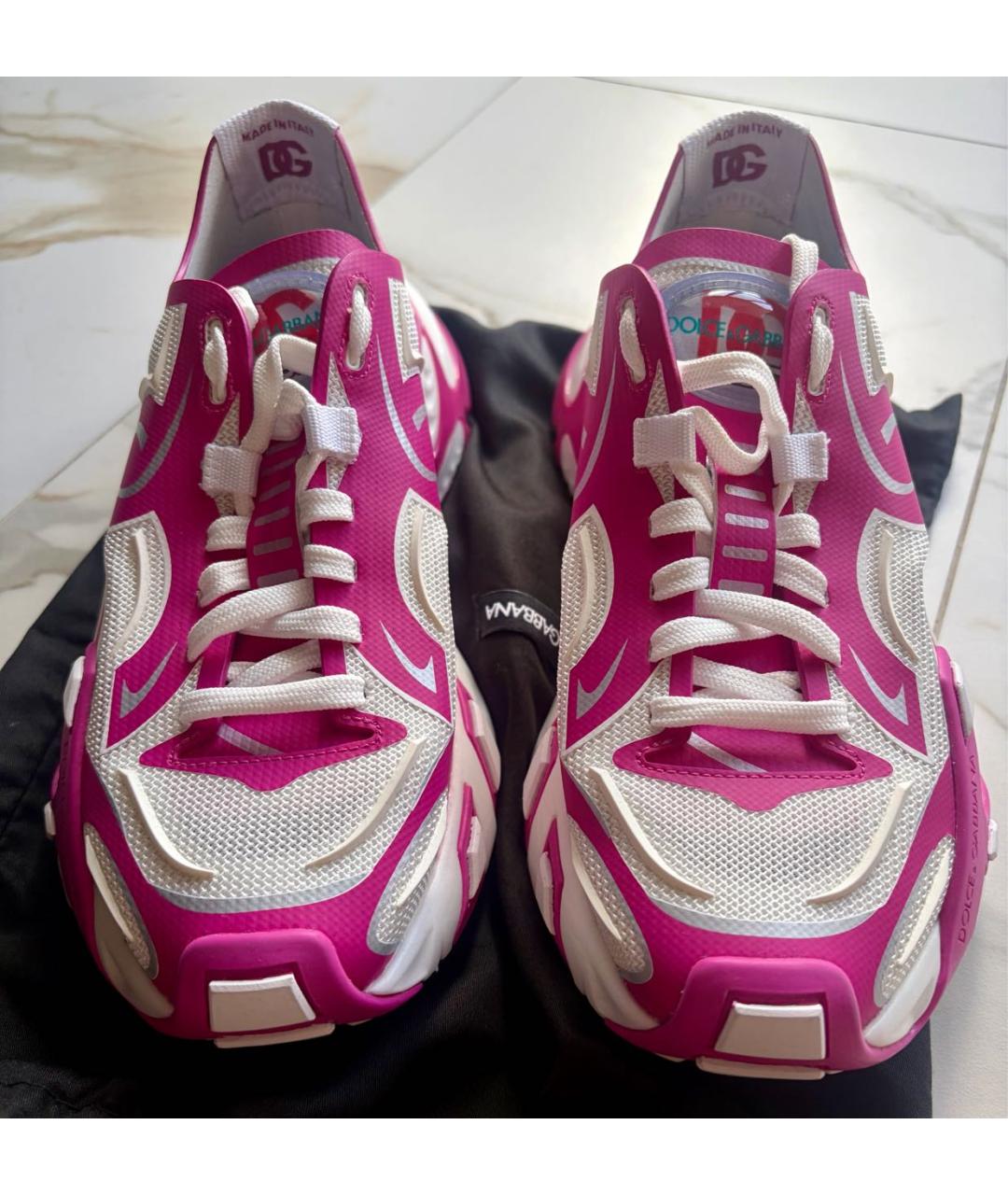 DOLCE&GABBANA Розовые кроссовки, фото 2