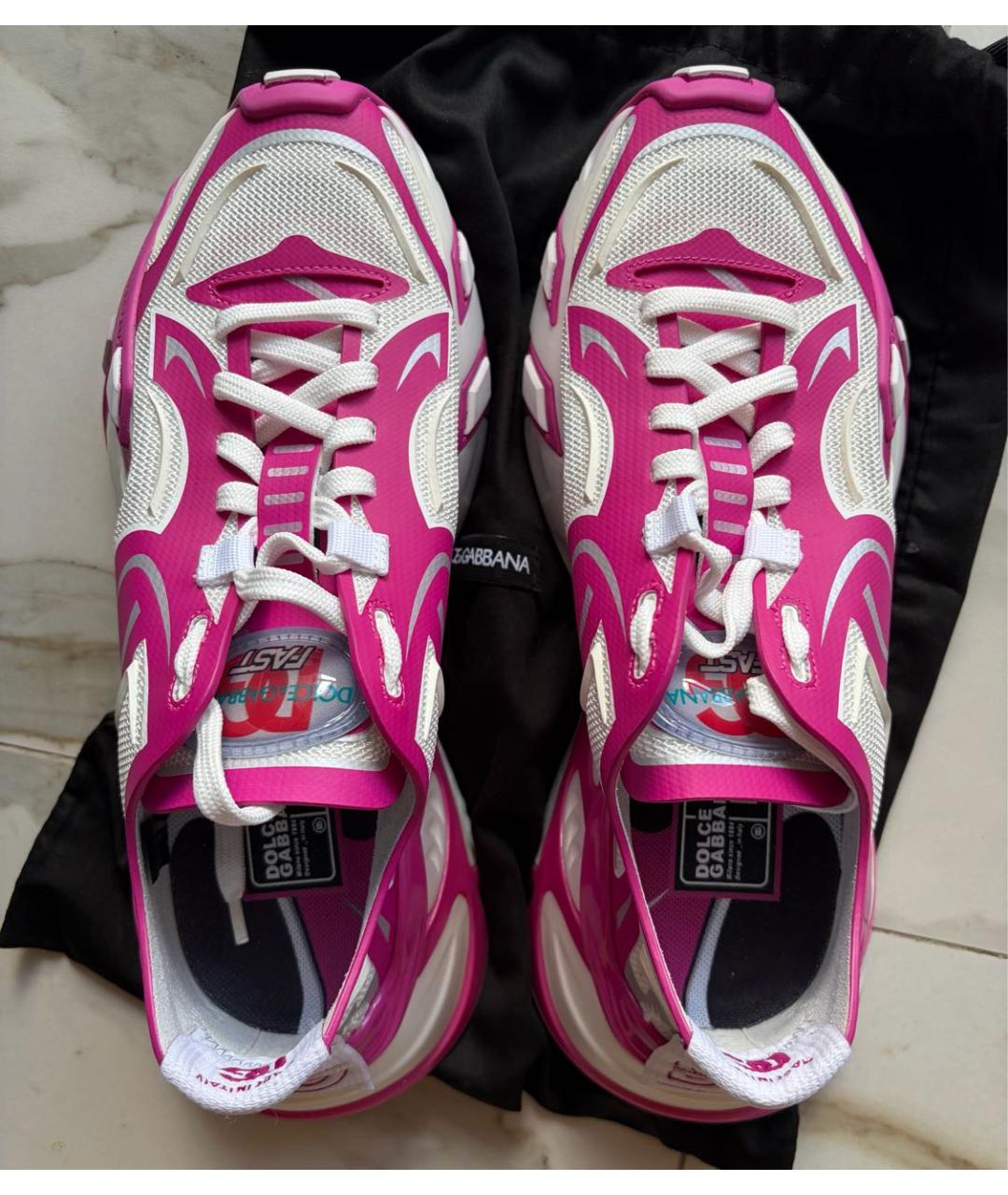 DOLCE&GABBANA Розовые кроссовки, фото 3
