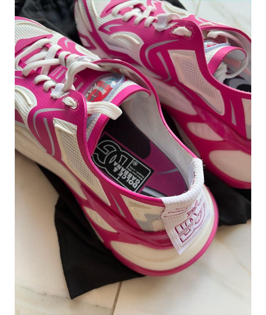 DOLCE&GABBANA Розовые кроссовки, фото 5