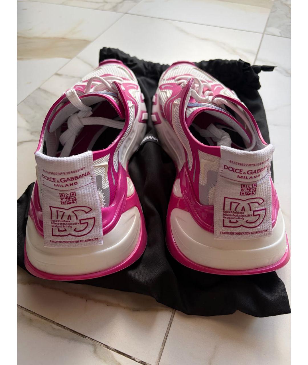 DOLCE&GABBANA Розовые кроссовки, фото 4