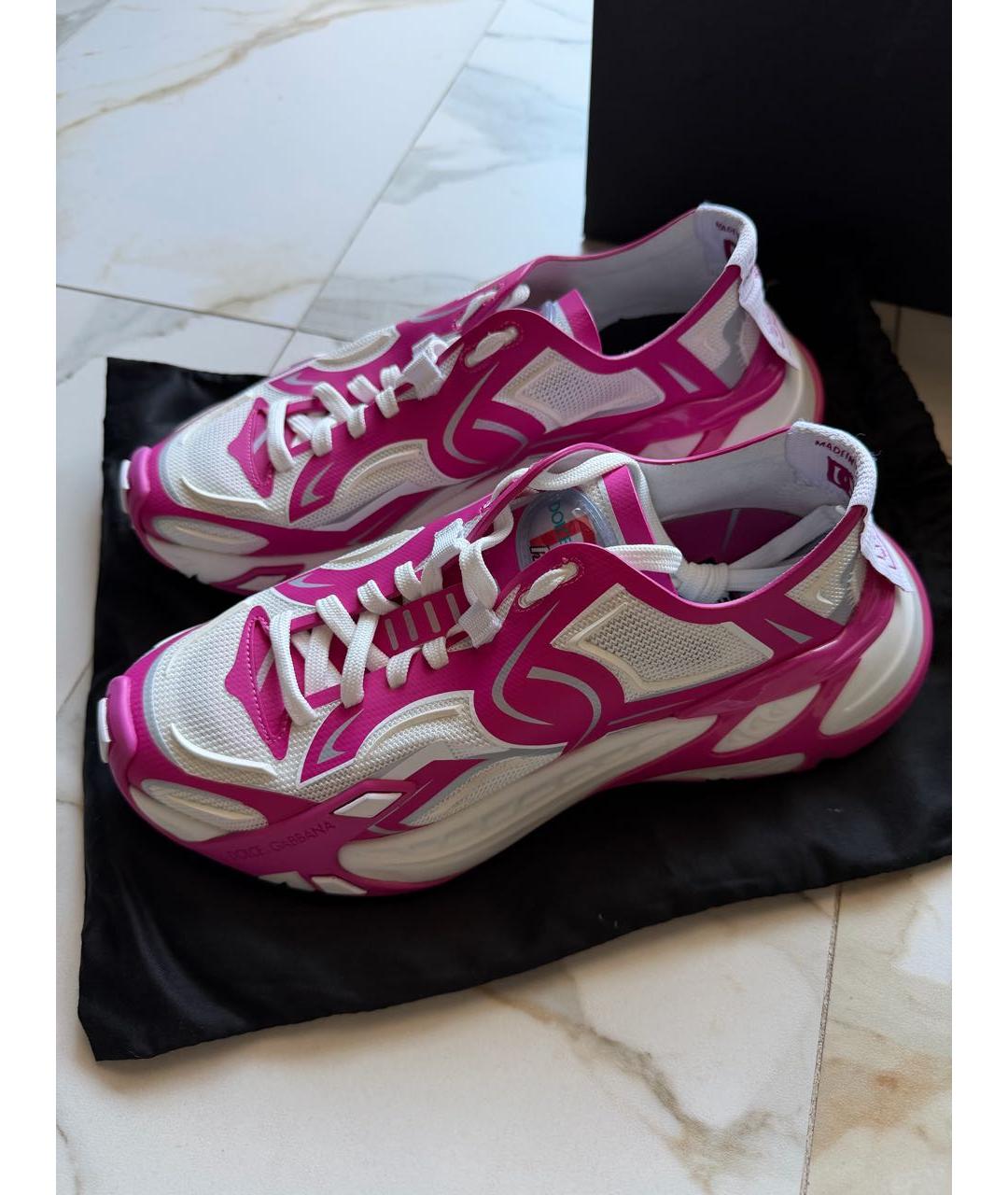 DOLCE&GABBANA Розовые кроссовки, фото 8