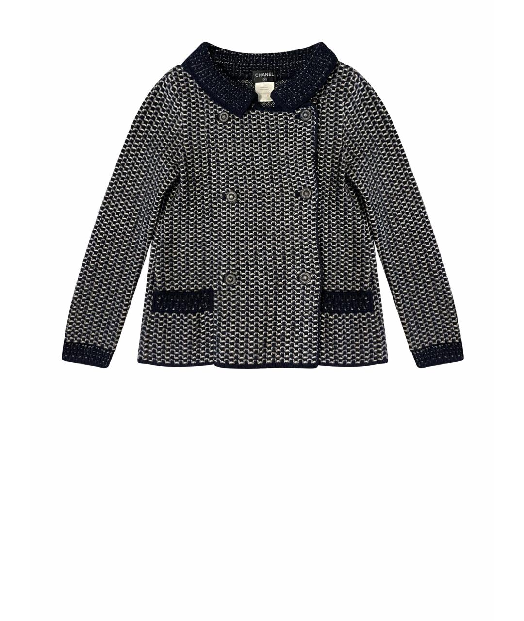 CHANEL Темно-синий кашемировый жакет/пиджак, фото 1
