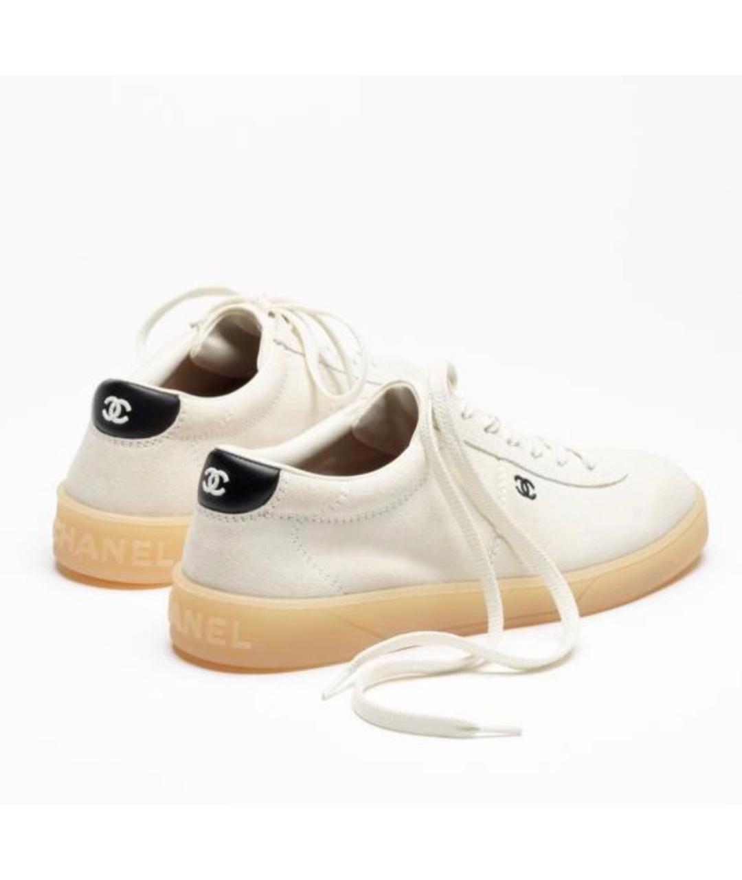 CHANEL Белые текстильные кеды, фото 3