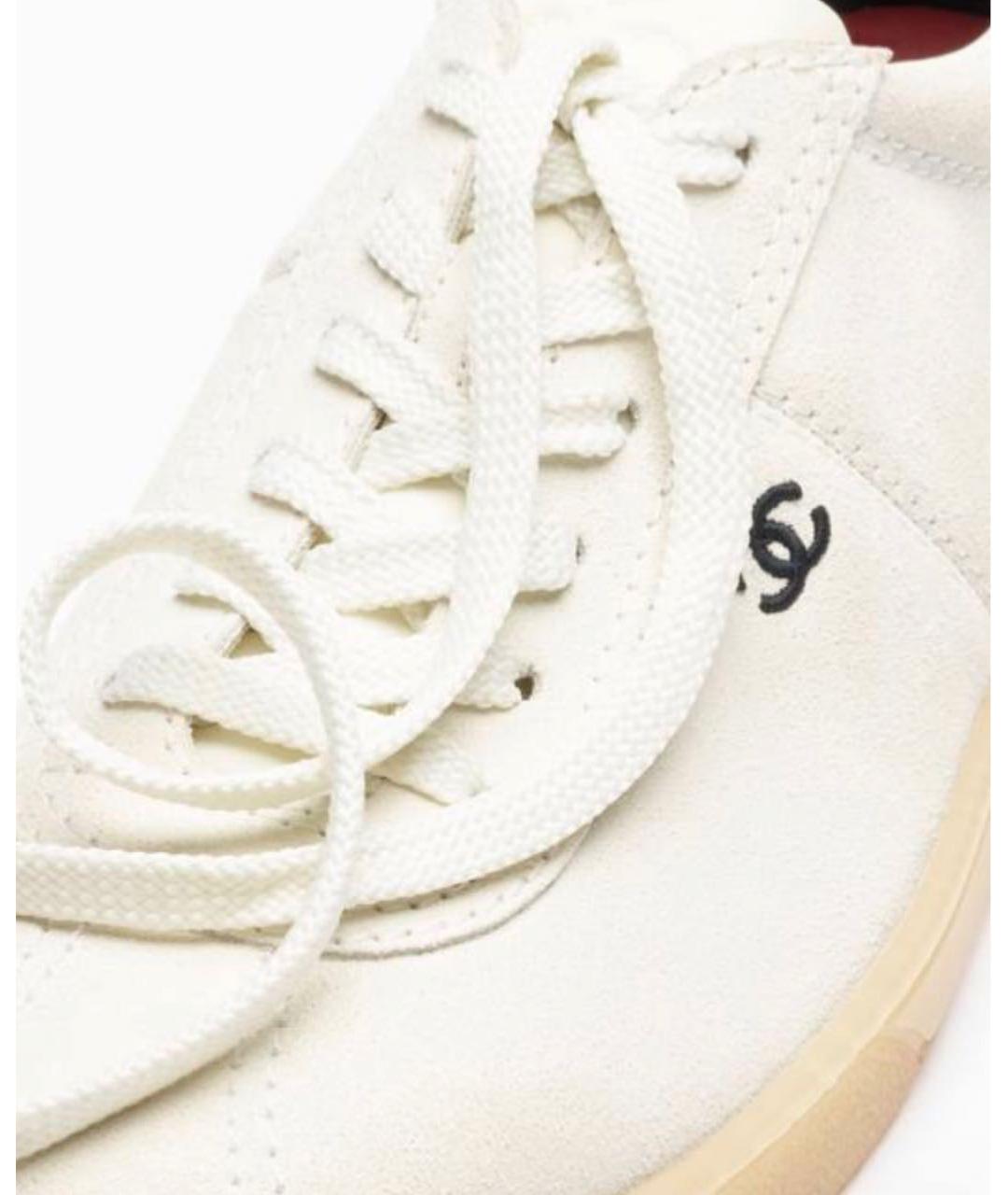 CHANEL Белые текстильные кеды, фото 4