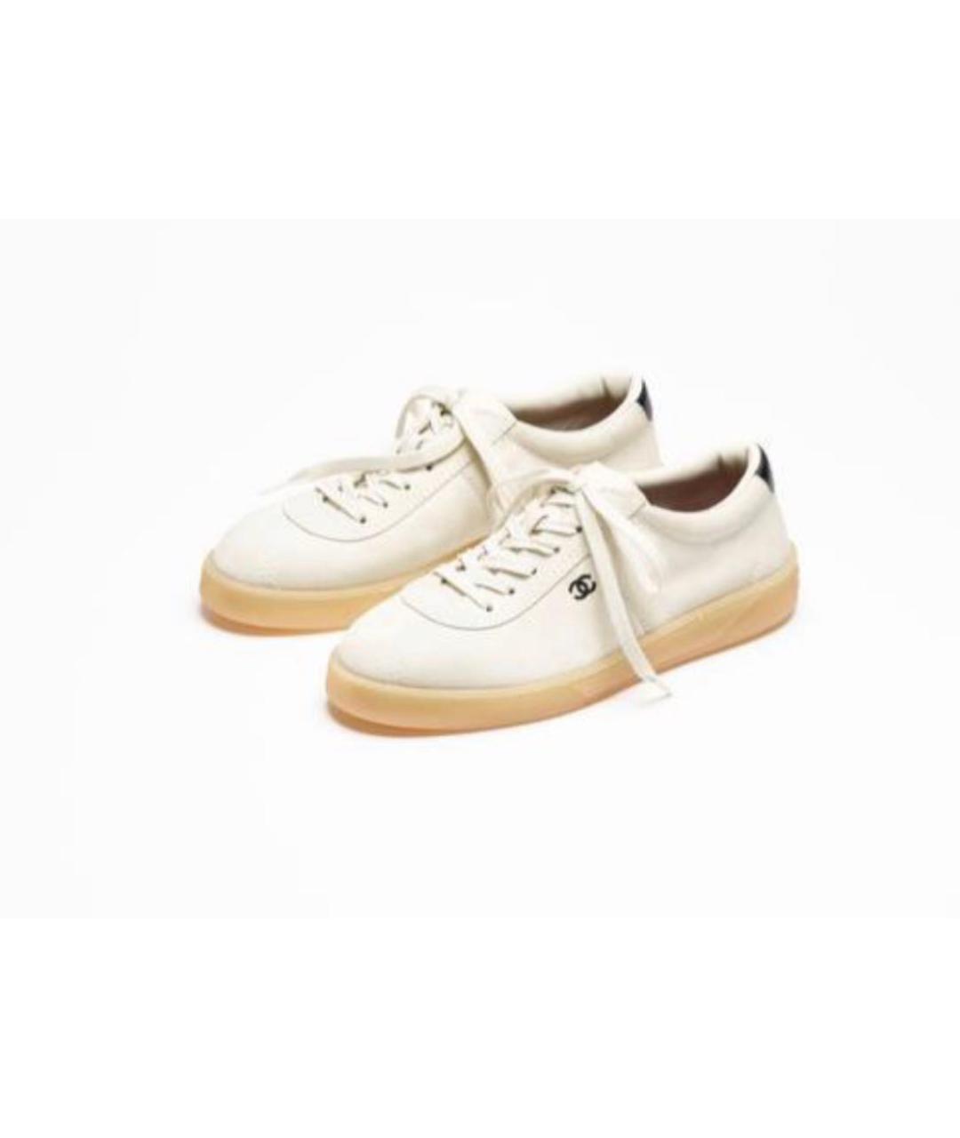 CHANEL Белые текстильные кеды, фото 2