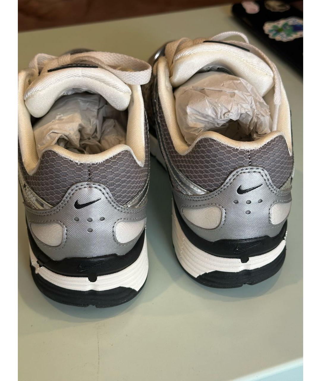 NIKE Серебряные текстильные кроссовки, фото 7