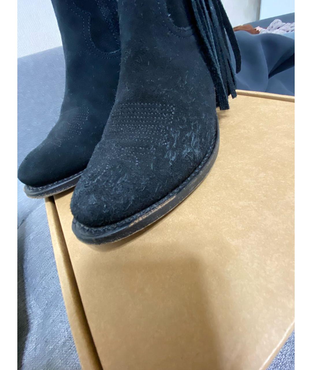 GOLDEN GOOSE DELUXE BRAND Черные замшевые полусапоги, фото 8