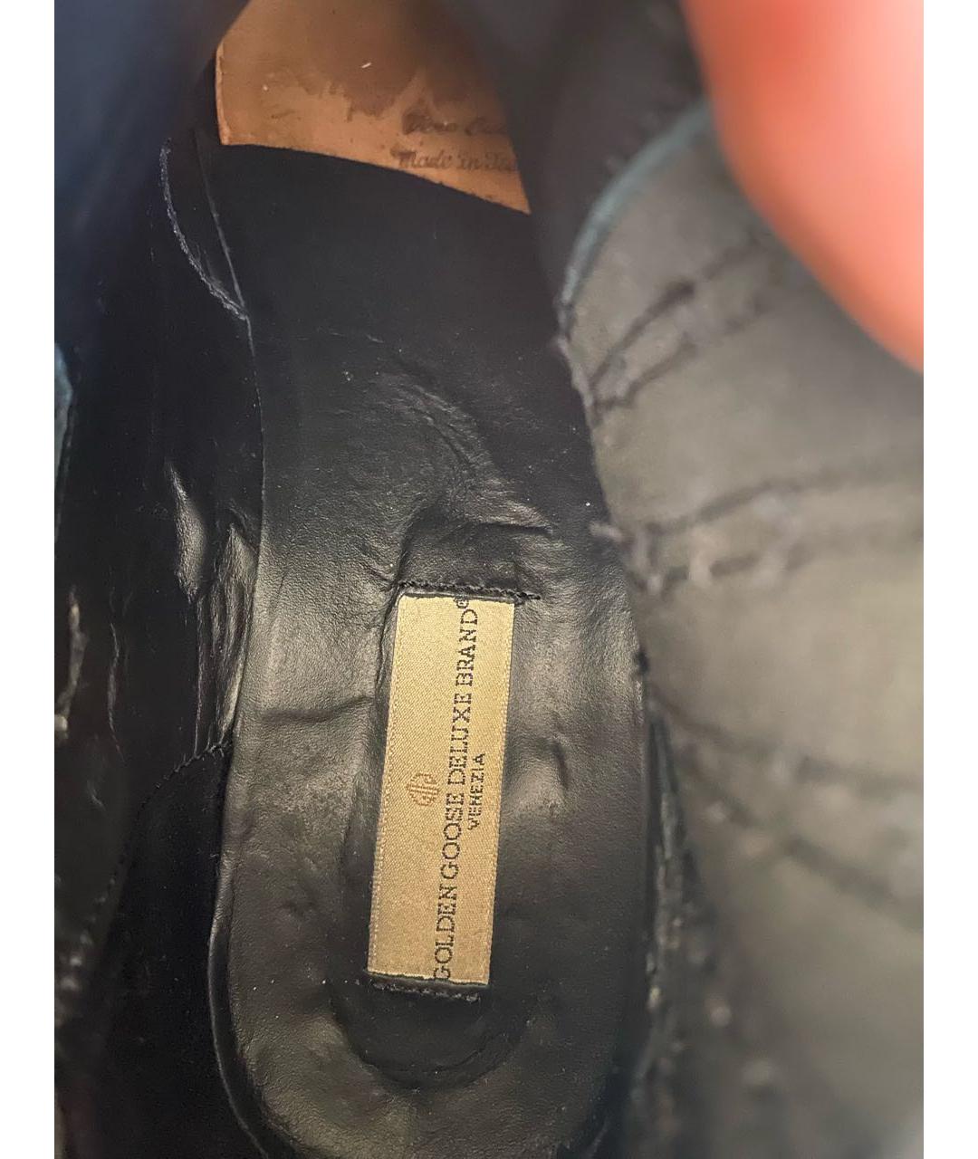 GOLDEN GOOSE DELUXE BRAND Черные замшевые полусапоги, фото 5