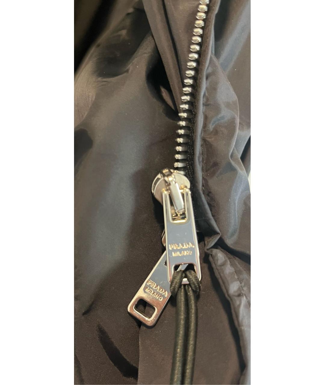 PRADA Черный полиамидовый тренч/плащ, фото 4