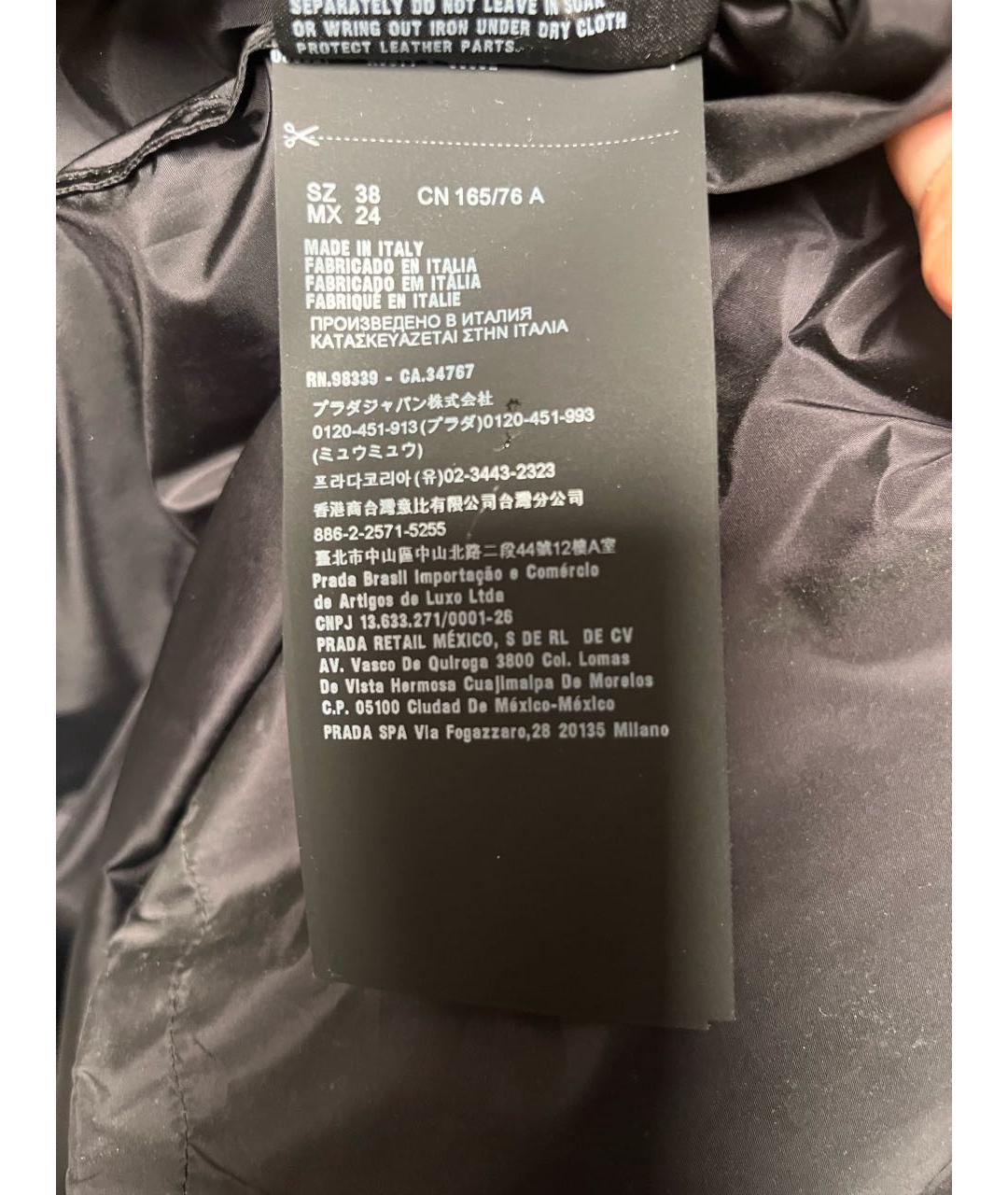 PRADA Черный полиамидовый тренч/плащ, фото 6