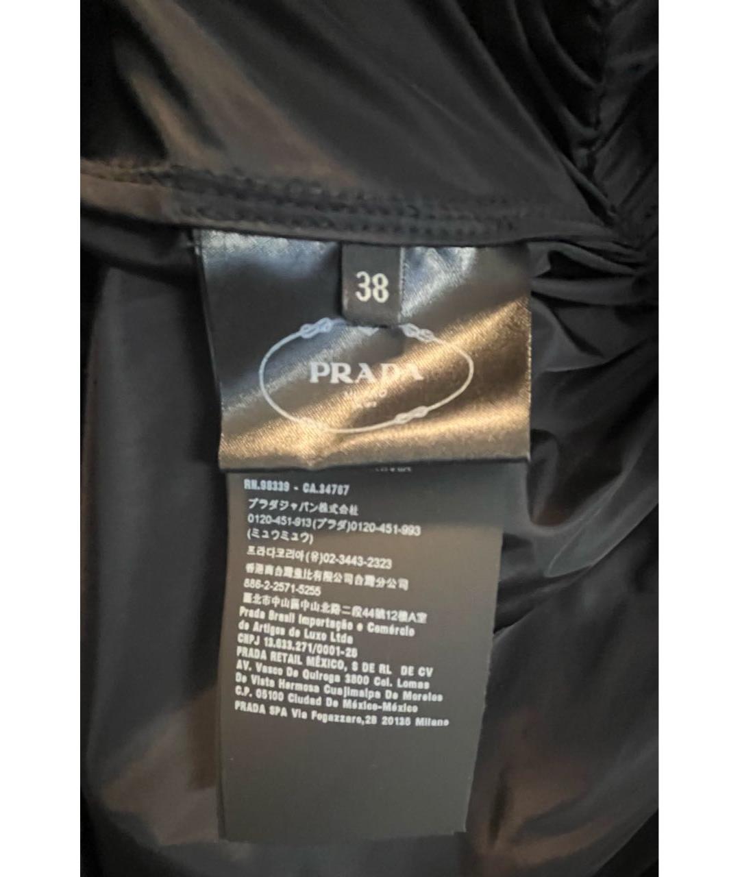 PRADA Черный полиамидовый тренч/плащ, фото 5